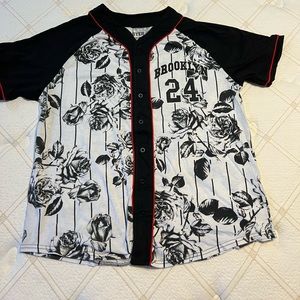 Men’s Baseball Shirt Floral Size XL